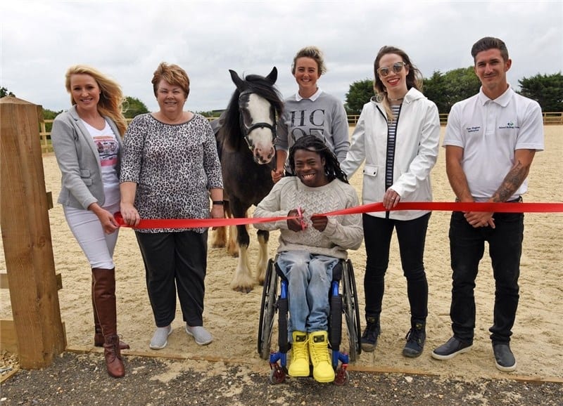group of people at the island riding centre - opening