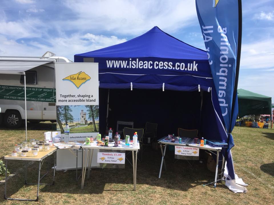 Isle Access stand at a festival
